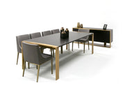 Fauna - Modern Wenge and Brass Dining Table — view 5