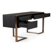 Modern Fauna Wenge and Rosegold Desk — view 2