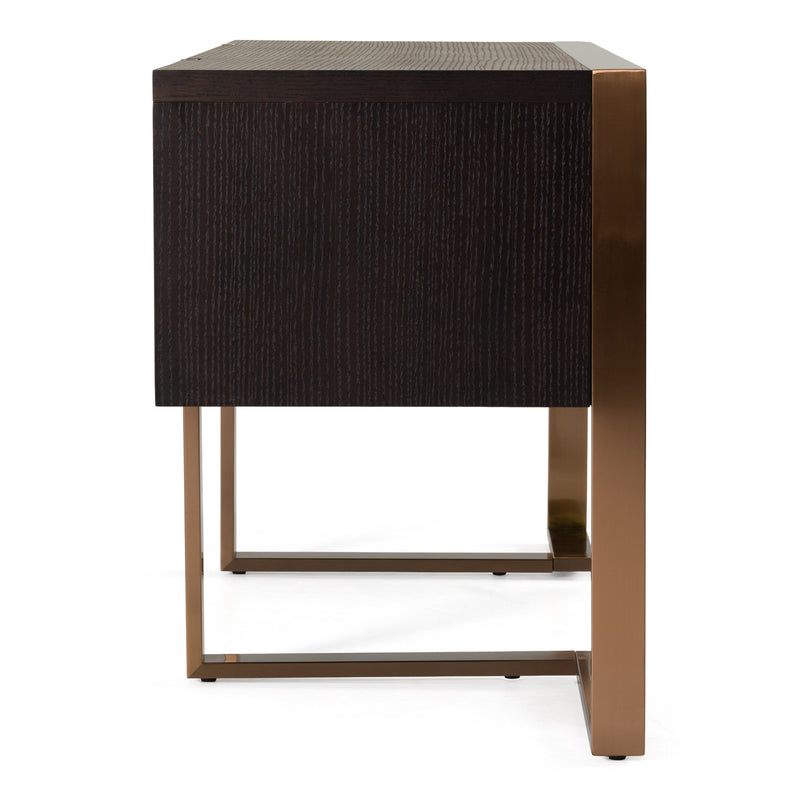 Modern Fauna Wenge and Rosegold Desk — view 3