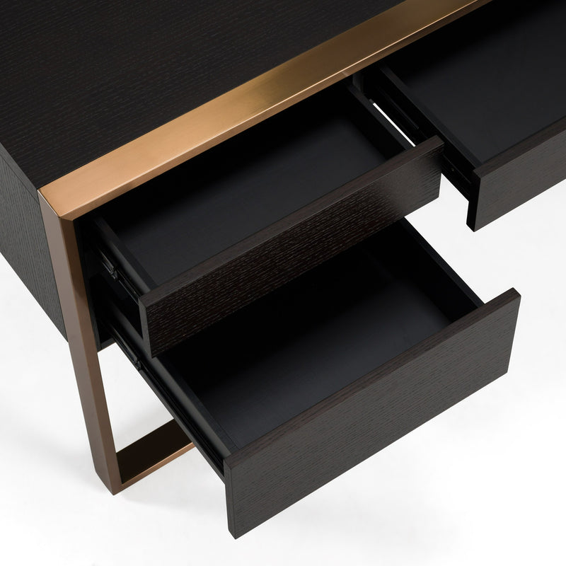Modern Fauna Wenge and Rosegold Desk — view 5