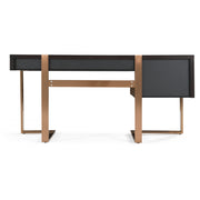 Modern Fauna Wenge and Brass Desk — view 4