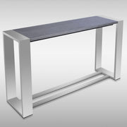 Fauna - Modern Grey Elm & Stainless Steel Console Table — view 3