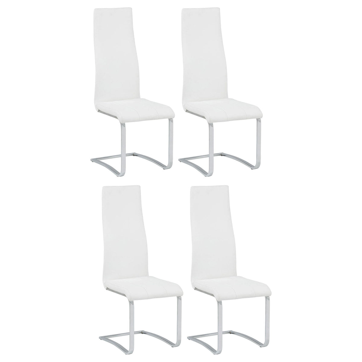 Montclair Upholstered Dining Side Chair White (Set of 4)