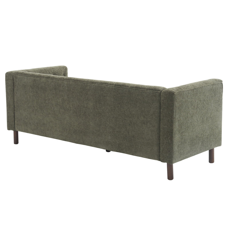 Noble House upholstered 3-seater modern sofa with tufted design, perfect for contemporary living room decor.