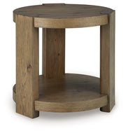 Flangren - Round End Table - Light Brown - R&R Furniture Gallery (Fountain Valley, CA)