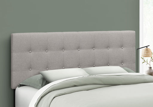 Queen Size, Bed Headboard Only, Upholstered, Durable Construction - Gray - R&R Furniture Gallery (Fountain Valley, CA)