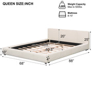 Stylish Upholstered Bed With Birch Wood Frame - R&R Furniture Gallery (Fountain Valley, CA)