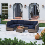 Seating Set With Cushions Handcrafted Wicker Design - R&R Furniture Gallery (Fountain Valley, CA)