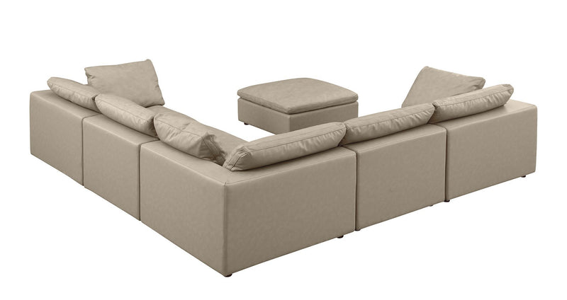 1100 - 6-Piece L-Shaped Sectional (Top-Grain Italian Leather)