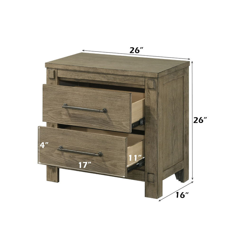 Colton - Nightstand - Antique White Oak - R&R Furniture Gallery (Fountain Valley, CA)