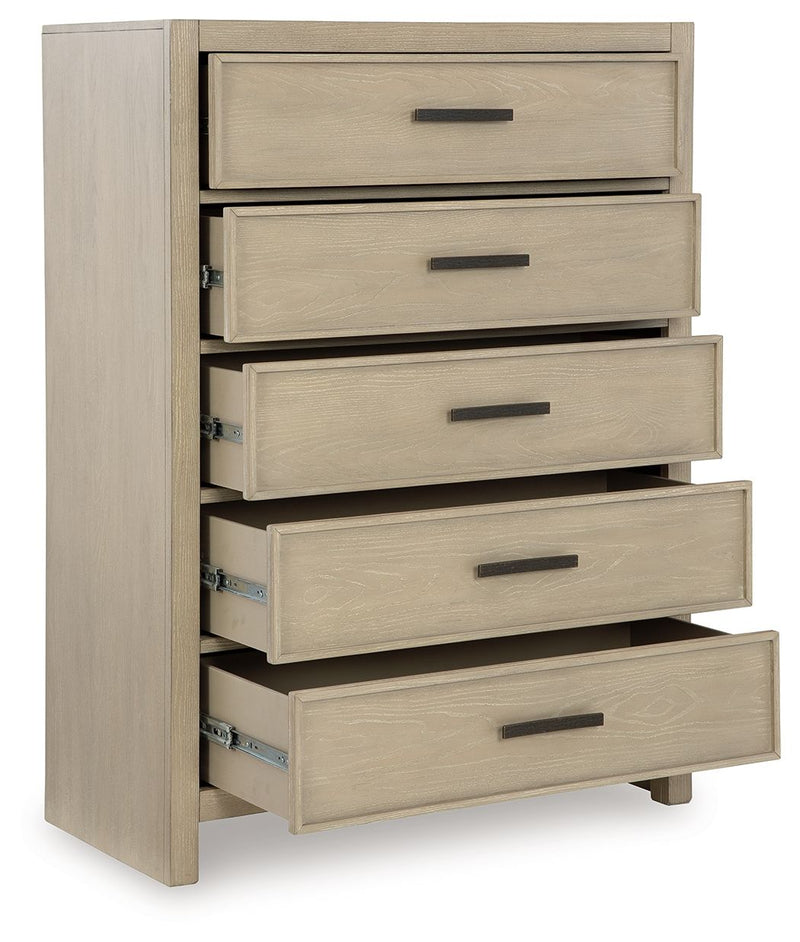 Calmoro - Five Drawer Chest - Gray - R&R Furniture Gallery (Fountain Valley, CA)