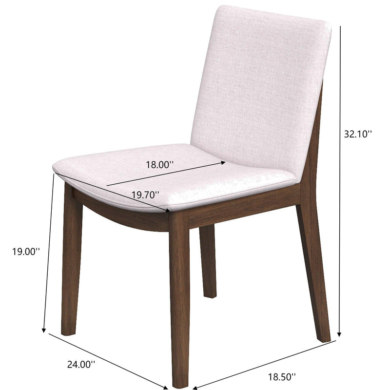 Laura - Mid-Century Modern Solid Wood Dining Chair (Set of 2) - R&R Furniture Gallery (Fountain Valley, CA)