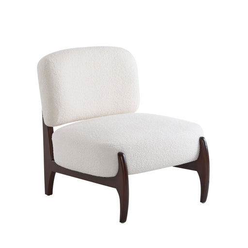 Modern Boucle Lounge Chair With Solid Wood Fram - R&R Furniture Gallery (Fountain Valley, CA)