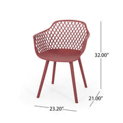 Set of two Noble House Poppy chairs with modern design, featuring wooden legs and upholstered seats for stylish dining or office use.