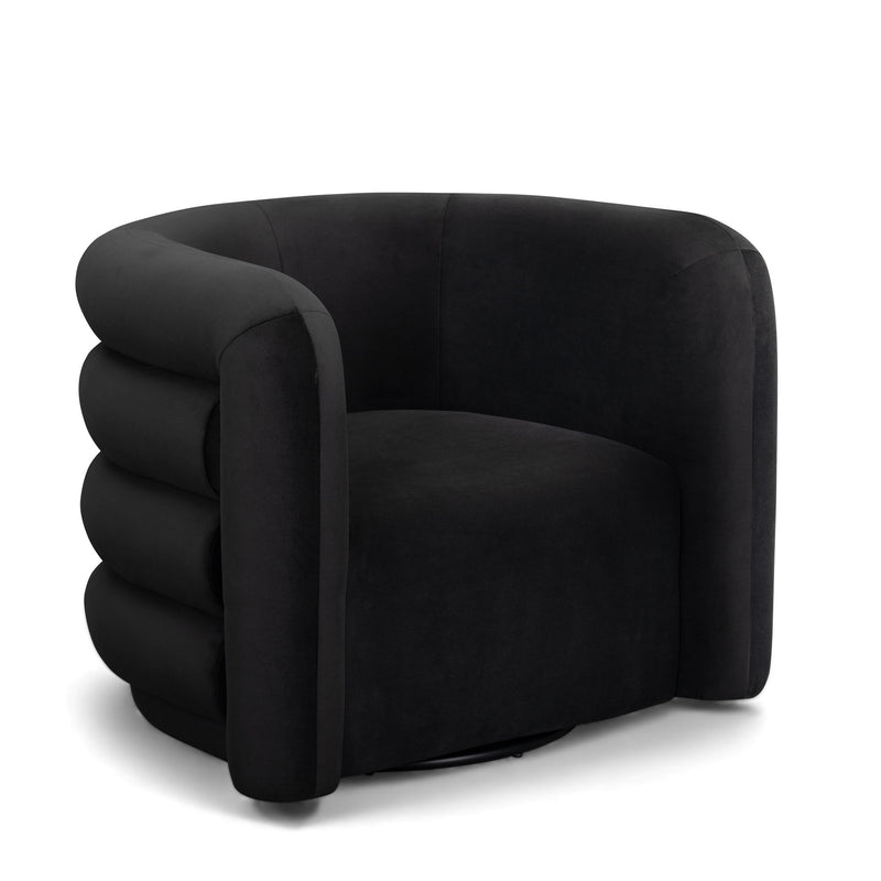 Curves - Velvet Swivel Accent Chair - R&R Furniture Gallery (Fountain Valley, CA)