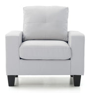 Glory Furniture accent club chair with plush upholstery and modern design, perfect for relaxing in living room or lounge area.