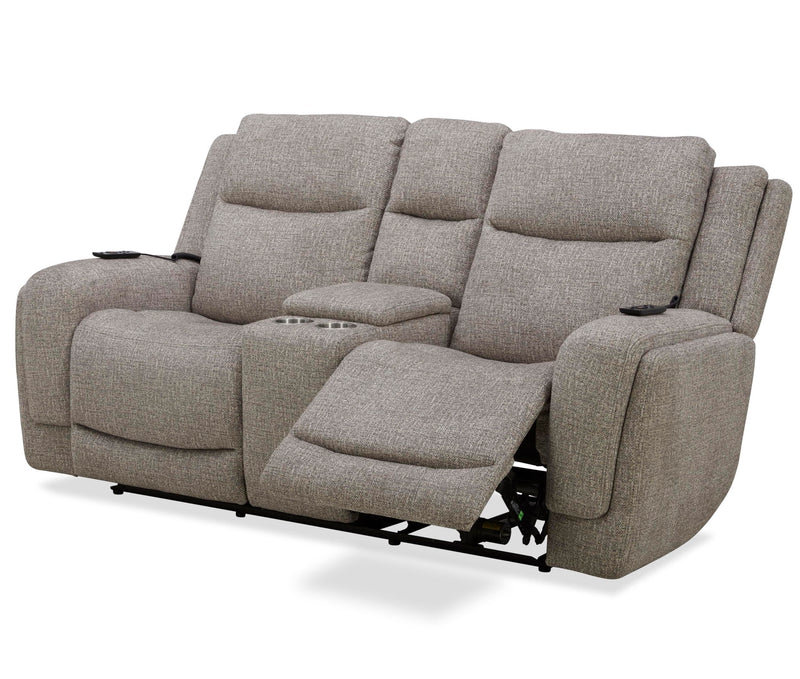 Penfield - Power Zero G Console Loveseat With Heat, Massage & Speaker P3 - Frappe - R&R Furniture Gallery (Fountain Valley, CA)