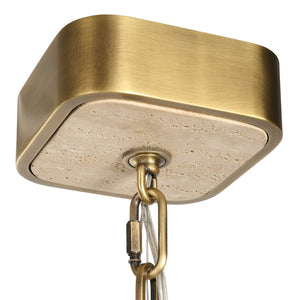 Equilibrium - 5 Light LED Pendant - Brass