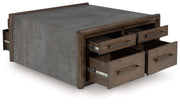 Kallenny - Square Cocktail Table - Brown / Gray - R&R Furniture Gallery (Fountain Valley, CA)