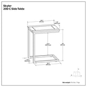 Skyler handcrafted chair side table by Simpli-Home with a modern wooden design and clean lines, perfect for living room use.