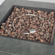 Outdoor Patio Gas Burning Fire Pit Table 50, 000 Btu, Square - R&R Furniture Gallery (Fountain Valley, CA)