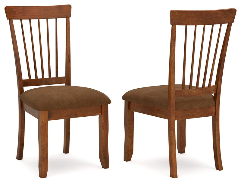 Berringer - Dining UPH Side Chair (Set of 2) - Rustic Brown - R&R Furniture Gallery (Fountain Valley, CA)