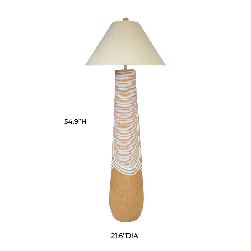Harlee - Woven Floor Lamp - Natural - R&R Furniture Gallery (Fountain Valley, CA)