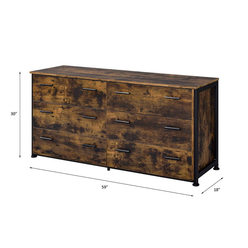 Juvanth - Dresser - Rustic Oak & Black - R&R Furniture Gallery (Fountain Valley, CA)