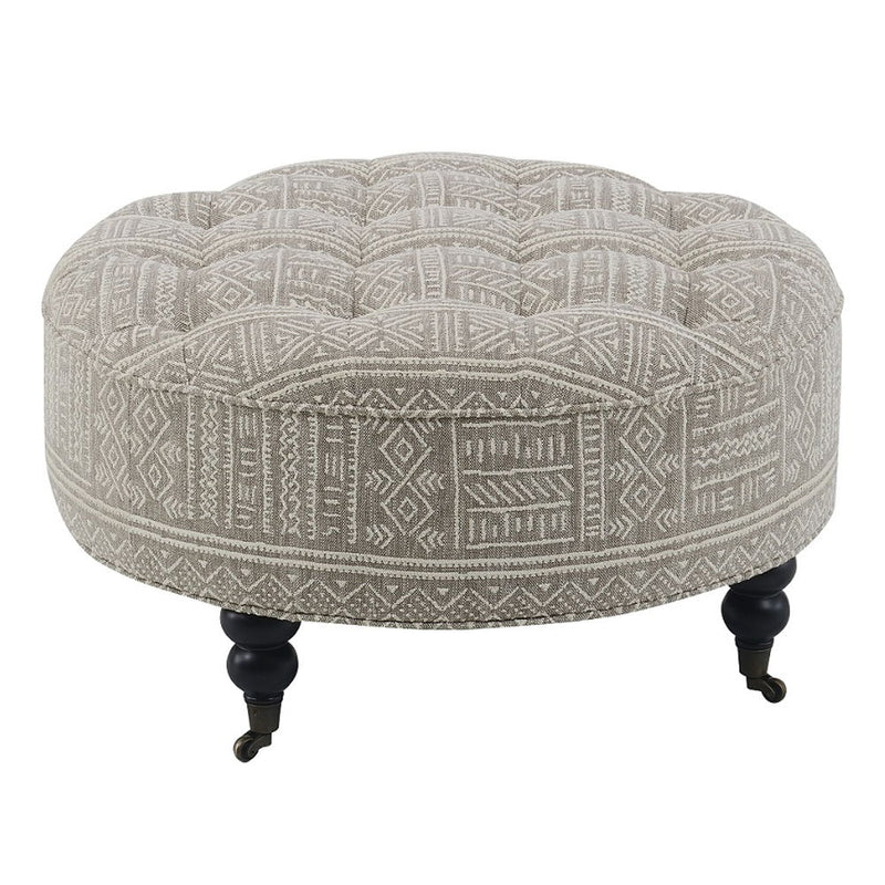 Upendo - Ottoman With Caster - Pattern Fabric - R&R Furniture Gallery (Fountain Valley, CA)