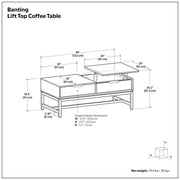 Banting - Lift Top Coffee Table - Walnut Brown - R&R Furniture Gallery (Fountain Valley, CA)