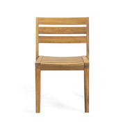 Outdoor 3-piece dining set by Noble House with teak table and chairs, perfect for patio outdoor dining.