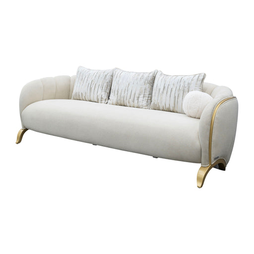 Scotts Square - Sofa - Cornsilk / Light Champagne - R&R Furniture Gallery (Fountain Valley, CA)