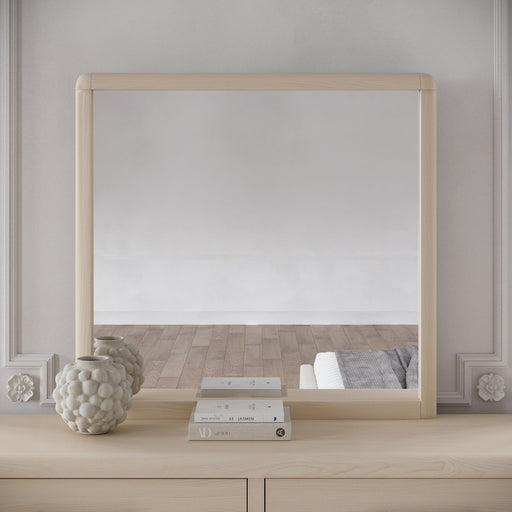 Modus Wallen Mirror in White Sand with a sleek, modern frame, ideal for contemporary home decor.