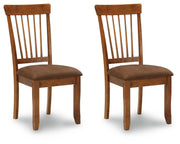 Berringer - Dining UPH Side Chair (Set of 2) - Rustic Brown - R&R Furniture Gallery (Fountain Valley, CA)