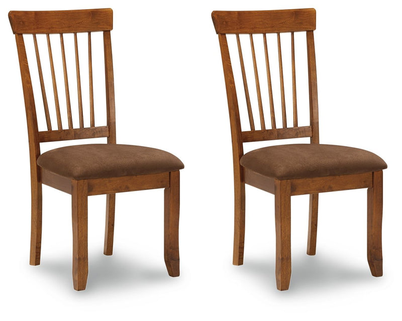 Berringer - Dining UPH Side Chair (Set of 2) - Rustic Brown - R&R Furniture Gallery (Fountain Valley, CA)
