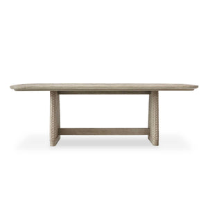 Harbor - Herringbone Indoor-Outdoor Dining Table - Brown