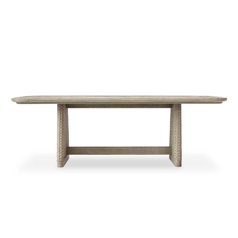 Harbor - Herringbone Indoor-Outdoor Dining Table - Brown