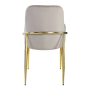 Barnard - Side Chair (Set of 2) - Gray Velvet & Mirrored Gold - R&R Furniture Gallery (Fountain Valley, CA)