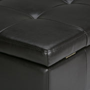 Dover - Square Coffee Table Storage Ottoman - Tanners Brown - R&R Furniture Gallery (Fountain Valley, CA)