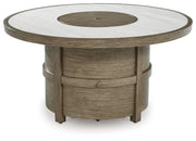 Rainier Ranch - Round Fire Pit Table - Beige - R&R Furniture Gallery (Fountain Valley, CA)