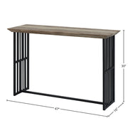 Zudora - Sofa Table - Antique Oak & Black - R&R Furniture Gallery (Fountain Valley, CA)