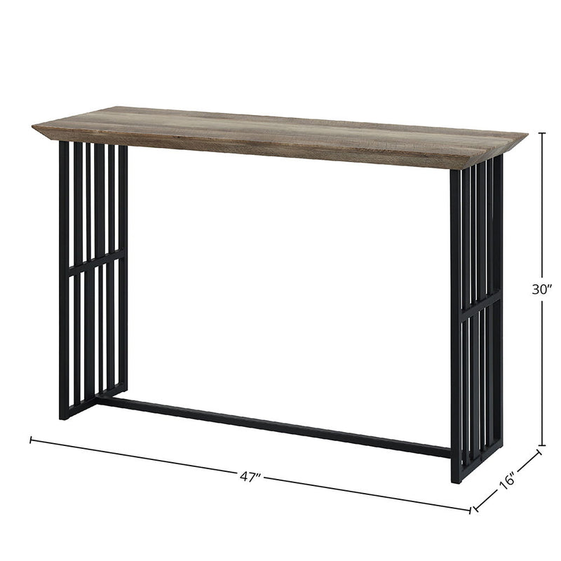 Zudora - Sofa Table - Antique Oak & Black - R&R Furniture Gallery (Fountain Valley, CA)