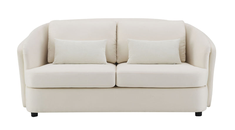 Mariko - Linen 3 Pieces Living Room Set - Beige