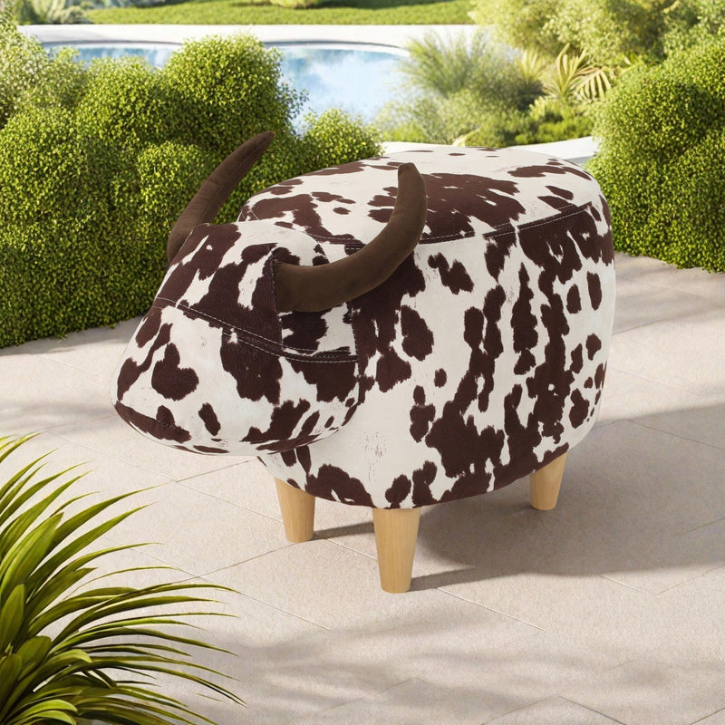 Cow Shaped Ottoman Footstool - R&R Furniture Gallery (Fountain Valley, CA)