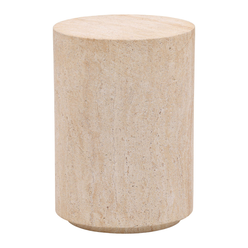 Sol - Outdoor End Table - Faux Travertine