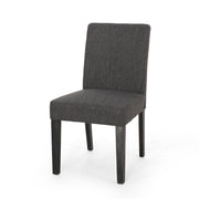 Contemporary Noble House dining chair with upholstered seat and tapered wooden legs, part of a stylish chair set.
