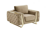 1051 - Contemporary Velvet Chair - R&R Furniture Gallery (Fountain Valley, CA)