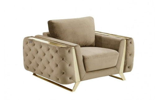 1051 - Contemporary Velvet Chair - R&R Furniture Gallery (Fountain Valley, CA)