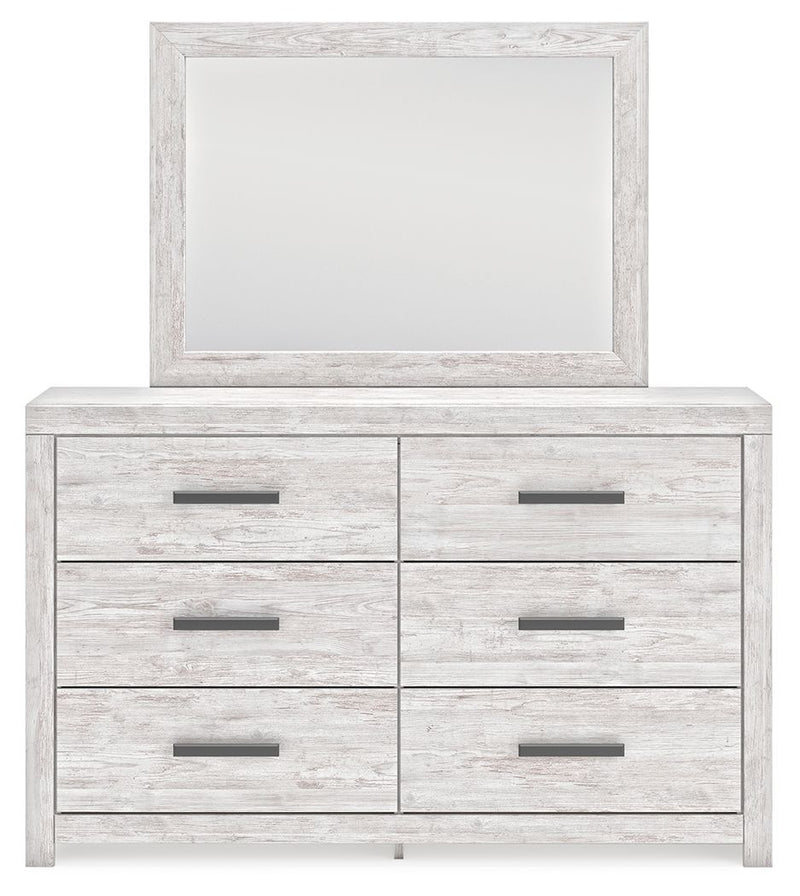 Cayboni - Dresser And Mirror - Whitewash - R&R Furniture Gallery (Fountain Valley, CA)