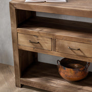 Mattai - 4 Drawer Console Table - Natural - R&R Furniture Gallery (Fountain Valley, CA)
